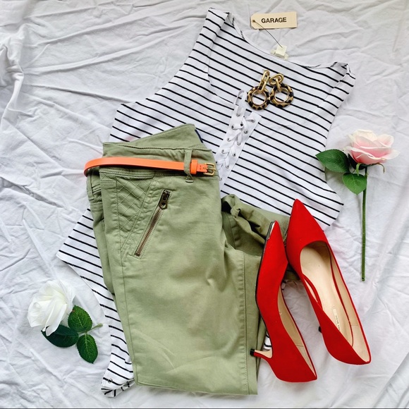 Lace-up body suit with snap closure. - Picture 5 of 5